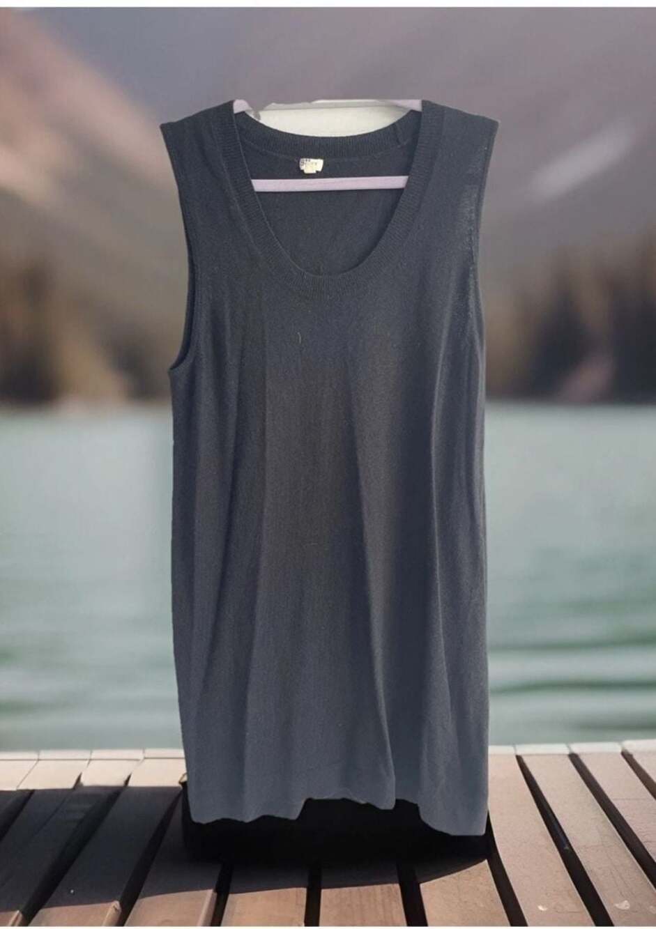 J.Crew Charcoal Grey Sleeveless Scoop Neck Sweater Vest Size XL